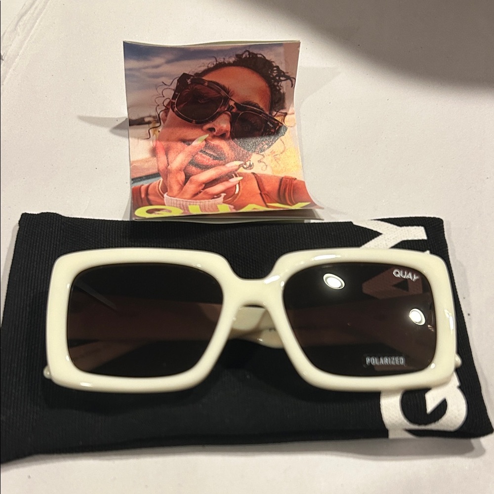 Quay Australia Cream Polarized Sunglasses